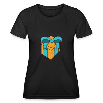 Cadeau - T-shirt sport Femme - noir - Devant - AI Model Female 172 light (172cm)