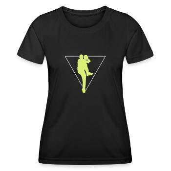 Baseball Logo - T-shirt sport Femme - noir - Devant - AI Model Female 172 light (172cm)