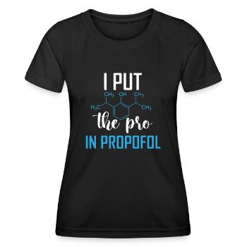 Anesthesia, Anesthesiologist, Anesthesiology - Women's Functional T-Shirt - black - Front - AI Model Female 172 light (172cm)