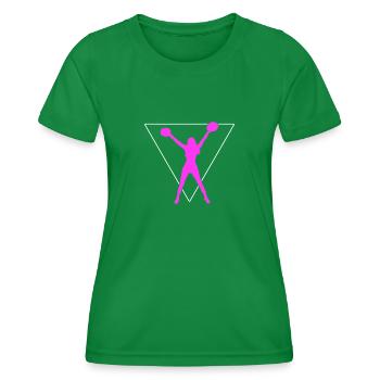 cheerleading - Women's Functional T-Shirt - kelly green - Front - AI Model Female 172 dark (172cm)