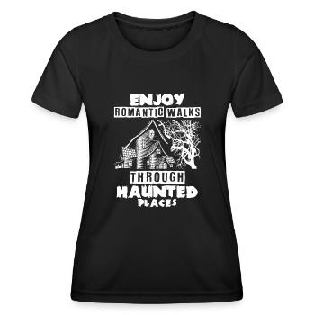 Ghost Hunter, compteur EMF, caméra thermique - T-shirt sport Femme - noir - Devant - AI Model Female 172 light (172cm)