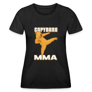 Capybara MMA - Frauen Funktions-T-Shirt - Schwarz - Vorne - AI Model Female 172 light (172cm)