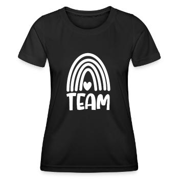 Team - Frauen Funktions-T-Shirt - Schwarz - Vorne - AI Model Female 172 light (172cm)