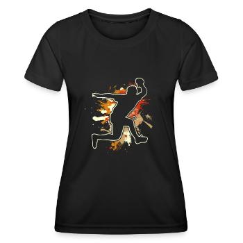 Ping-pong - T-shirt sport Femme - noir - Devant - AI Model Female 172 light (172cm)