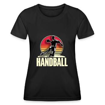 Handball Handballer - Frauen Funktions-T-Shirt - Schwarz - Vorne - AI Model Female 172 light (172cm)