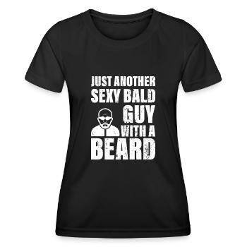 Männer mit Glatze Mann Haarausfall - Frauen Funktions-T-Shirt - Schwarz - Vorne - AI Model Female 172 light (172cm)
