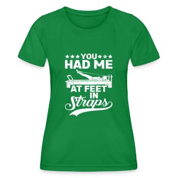 You Had Me At Feet In Straps 14 - Women's Functional T-Shirt - kelly green - Front - AI Model Female 172 dark (172cm)