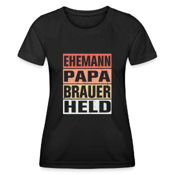 Brauer Vater Ehemann Held - Frauen Funktions-T-Shirt - Schwarz - Vorne - AI Model Female 172 light (172cm)