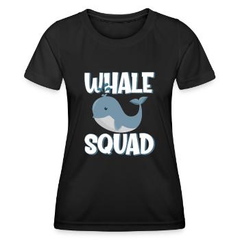 Whale Squad - Frauen Funktions-T-Shirt - Schwarz - Vorne - AI Model Female 172 light (172cm)