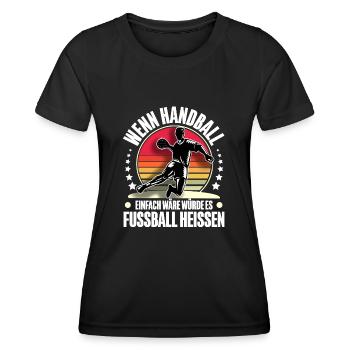 Handball Handballer - Frauen Funktions-T-Shirt - Schwarz - Vorne - AI Model Female 172 light (172cm)