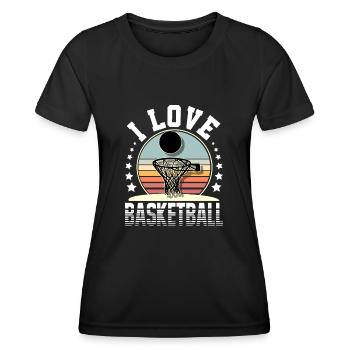 Basketball Basketballer - Frauen Funktions-T-Shirt - Schwarz - Vorne - AI Model Female 172 light (172cm)
