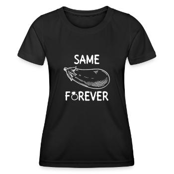 Dieselbe Aubergine für immer - Braut JGA - Frauen Funktions-T-Shirt - Schwarz - Vorne - AI Model Female 172 light (172cm)