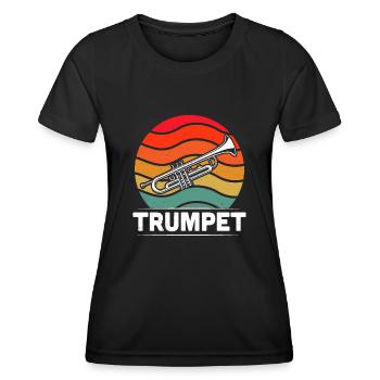 Trumpet Trumpet Player Trumpeter - Women's Functional T-Shirt - black - Front - AI Model Female 172 light (172cm)
