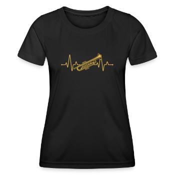 Trumpet Trumpet Player Trumpeter - Women's Functional T-Shirt - black - Front - AI Model Female 172 light (172cm)