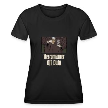 Untoter Nekromant außer Dienst Design für einen - Frauen Funktions-T-Shirt - Schwarz - Vorne - AI Model Female 172 light (172cm)