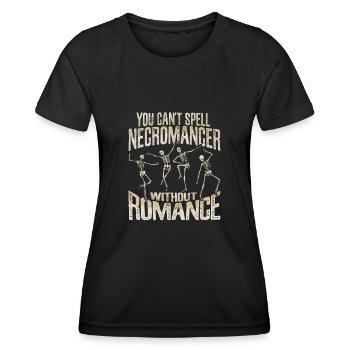 Undead Romance Necromancer Skeleton Gothic Satanist - Women's Functional T-Shirt - black - Front - AI Model Female 172 light (172cm)
