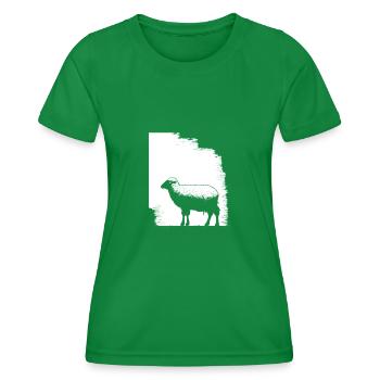 Schaf Schablone Art.-nr - Frauen Funktions-T-Shirt - Kelly Green - Vorne - AI Model Female 172 dark (172cm)