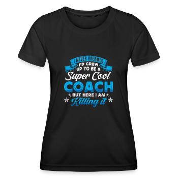 Super cool archer trainer - Women's Functional T-Shirt - black - Front - AI Model Female 172 light (172cm)