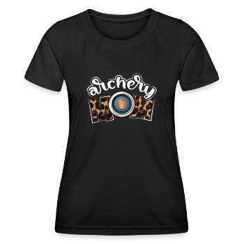 Bogenschießen Mama - Frauen Funktions-T-Shirt - Schwarz - Vorne - AI Model Female 172 light (172cm)