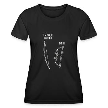 Lustiges Bogenschießen - Frauen Funktions-T-Shirt - Schwarz - Vorne - AI Model Female 172 light (172cm)