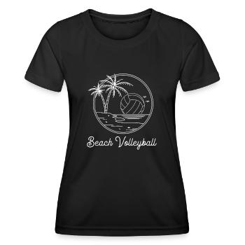 Beach-volley - T-shirt sport Femme - noir - Devant - AI Model Female 172 light (172cm)