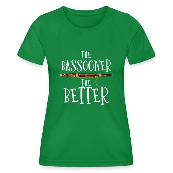 Fassoon, oboe, clarinet, music teacher - Women's Functional T-Shirt - kelly green - Front - AI Model Female 172 dark (172cm)