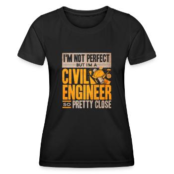 Civil engineer - Women's Functional T-Shirt - black - Front - AI Model Female 172 light (172cm)