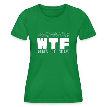 Was Ist Die Prognose, Meteorologe - Frauen Funktions-T-Shirt - Kelly Green - Vorne - AI Model Female 172 dark (172cm)