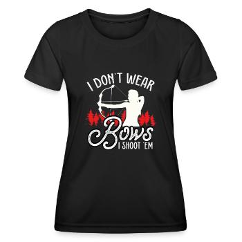Je ne porte pas d’arcs - T-shirt sport Femme - noir - Devant - AI Model Female 172 light (172cm)