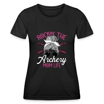 Rocke die Bogenschützen mutter - Frauen Funktions-T-Shirt - Schwarz - Vorne - AI Model Female 172 light (172cm)