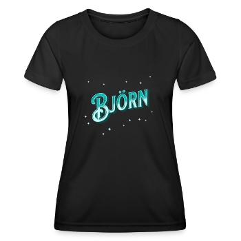 Björn Namen personalisiert - Frauen Funktions-T-Shirt - Schwarz - Vorne - AI Model Female 172 light (172cm)