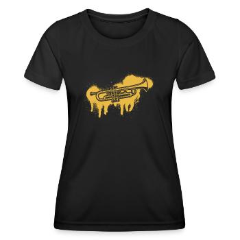 Trumpet Trumpet Player Trumpeter - Women's Functional T-Shirt - black - Front - AI Model Female 172 light (172cm)