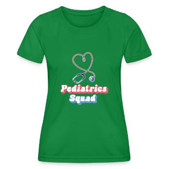 Children Nurse Infant Pediatrics - Women's Functional T-Shirt - kelly green - Front - AI Model Female 172 dark (172cm)