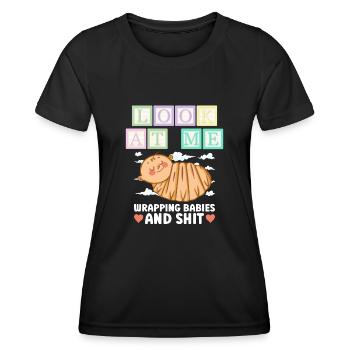Enfants Infirmière Pédiatrie infantile - T-shirt sport Femme - noir - Devant - AI Model Female 172 light (172cm)