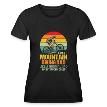 Mountainbiker, Mountainbike - Frauen Funktions-T-Shirt - Schwarz - Vorne - AI Model Female 172 light (172cm)