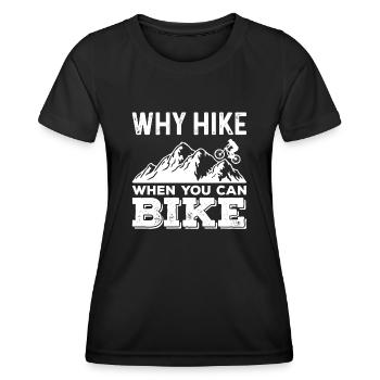 Mountainbiker, Mountainbike - Frauen Funktions-T-Shirt - Schwarz - Vorne - AI Model Female 172 light (172cm)