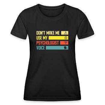 Psychologe - Frauen Funktions-T-Shirt - Schwarz - Vorne - AI Model Female 172 light (172cm)