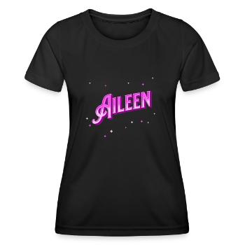 Aileen Namen personalisiert - Frauen Funktions-T-Shirt - Schwarz - Vorne - AI Model Female 172 light (172cm)