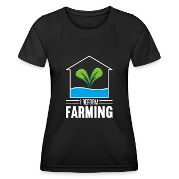 Hydroponik Indoor-Gartenbau - Frauen Funktions-T-Shirt - Schwarz - Vorne - AI Model Female 172 light (172cm)