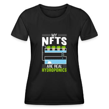 Hydroponik Indoor-Gartenbau - Frauen Funktions-T-Shirt - Schwarz - Vorne - AI Model Female 172 light (172cm)