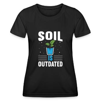Hydroponik Indoor-Gartenbau - Frauen Funktions-T-Shirt - Schwarz - Vorne - AI Model Female 172 light (172cm)