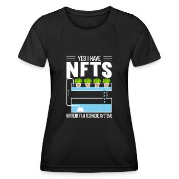 Hydroponik Indoor-Gartenbau - Frauen Funktions-T-Shirt - Schwarz - Vorne - AI Model Female 172 light (172cm)