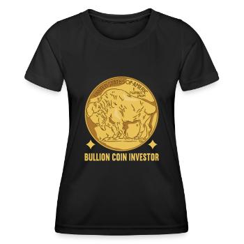Coin Collector Numismatics Rare Coins Coin Lover - Women's Functional T-Shirt - black - Front - AI Model Female 172 light (172cm)