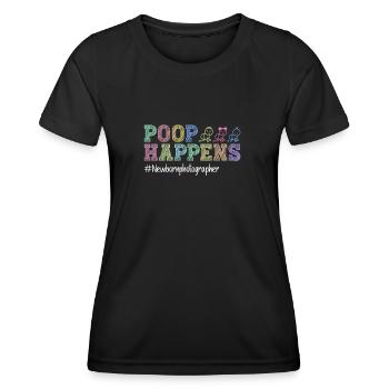 Newborn Photographer Baby Photography Saying - Women's Functional T-Shirt - black - Front - AI Model Female 172 light (172cm)