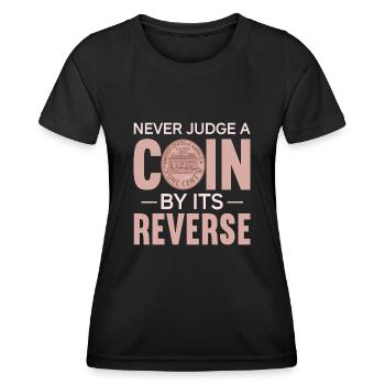 Coin Collector Numismatics Rare Coins Coin Lover - Women's Functional T-Shirt - black - Front - AI Model Female 172 light (172cm)