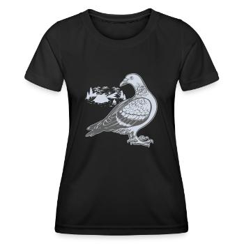 Pigeon Pigeons Pigeon Fancier - T-shirt sport Femme - noir - Devant - AI Model Female 172 light (172cm)