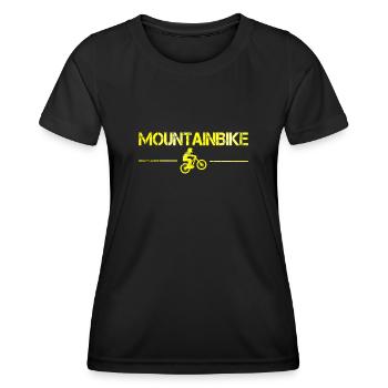 Mountainbike - Frauen Funktions-T-Shirt - Schwarz - Vorne - AI Model Female 172 light (172cm)