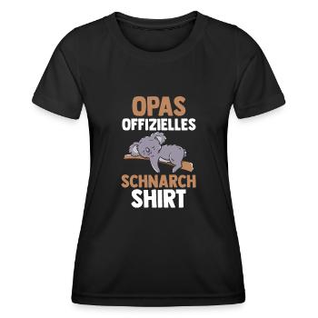 Sloth Papa's Official Snoring - Women's Functional T-Shirt - black - Front - AI Model Female 172 light (172cm)