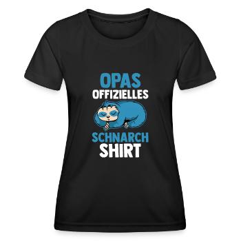 Koala Papa's Official Snoring - Women's Functional T-Shirt - black - Front - AI Model Female 172 light (172cm)