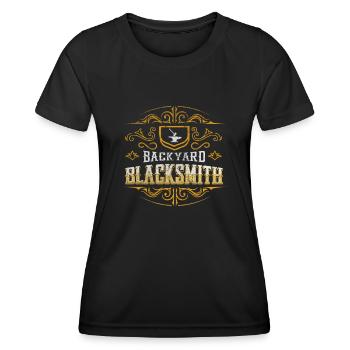 Backyard Blacksmith Anvil Blacksmith - Women's Functional T-Shirt - black - Front - AI Model Female 172 light (172cm)